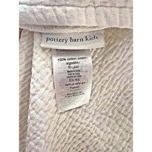 Pottery Barn Kids Crib Dust Ruffle Bed Skirt White Nursery 100% Cotton NICE